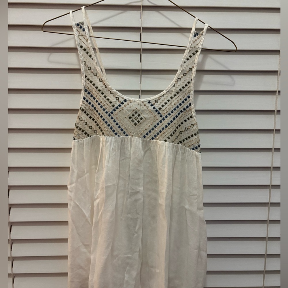 Aeropostale Soft White Fabric babydoll tank. Worn once.
